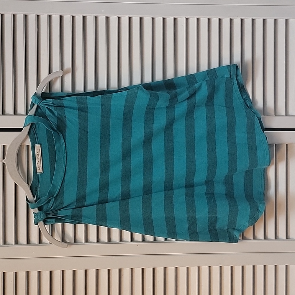 Free People Blue Striped Tank Top Sz Sm